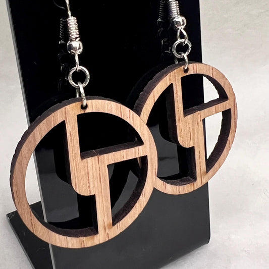 Disco Biscuits Earrings - Wood