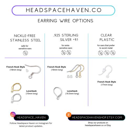 Althea Iridescent | Grateful Dead 13-Bolt Earrings | Iridescent holographic