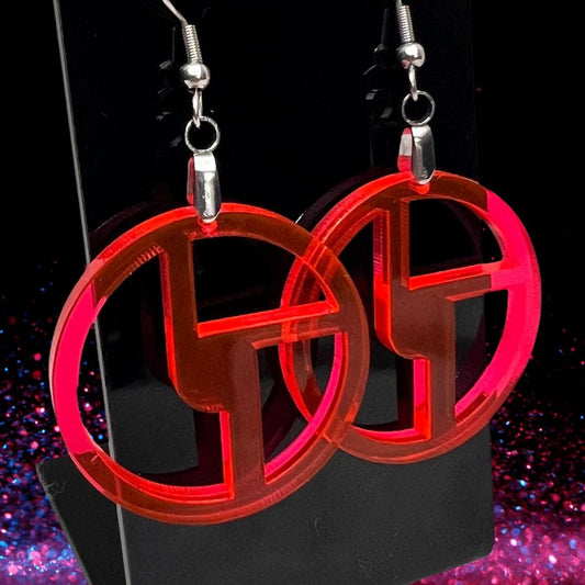 Disco Biscuits Earrings - Neon Pink