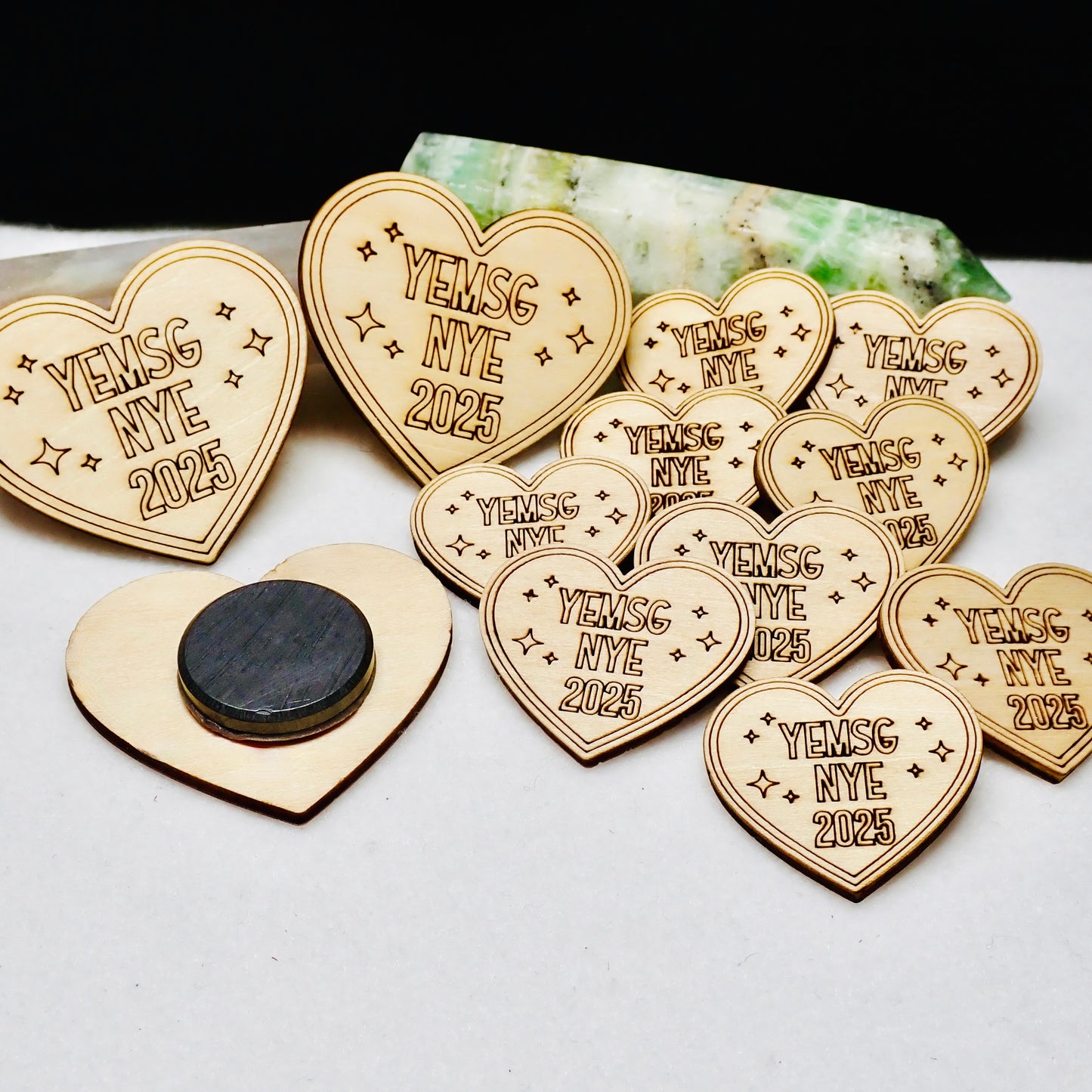 Phish MSG NYE 2025 Wooden Heart Keepsake Magnet or Token