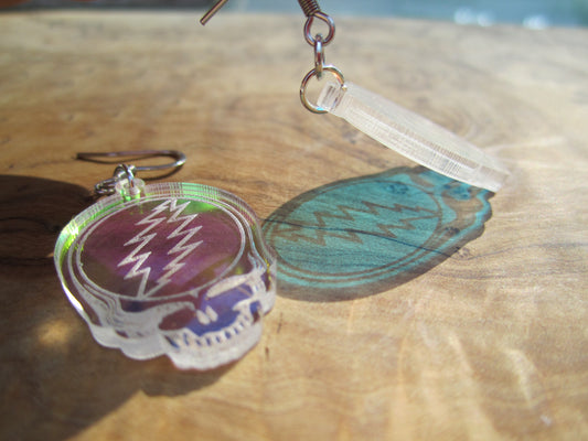 Iridescent Stealie Earrings – Grateful Dead