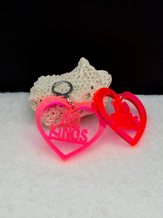 NO KINGS neon earrings