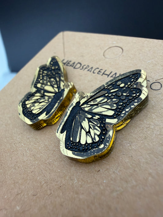 Gold Butterfly Studs