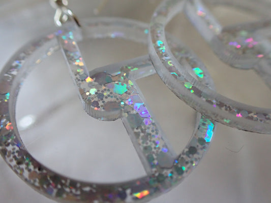 Disco Biscuits Earrings - Holographic Glitter