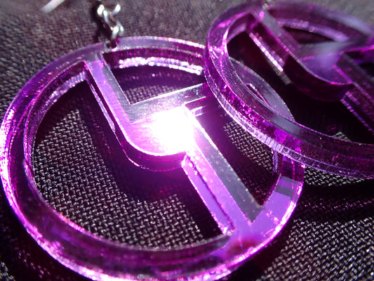 Disco Biscuits Earrings - Purple Mirror