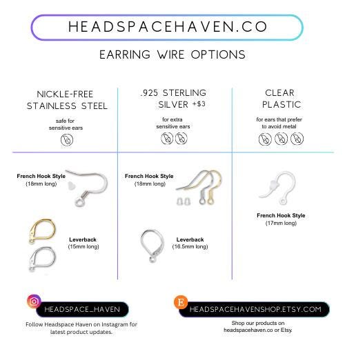 Grateful Dead Earrings - 13-Point Bolt - Gold Glitter