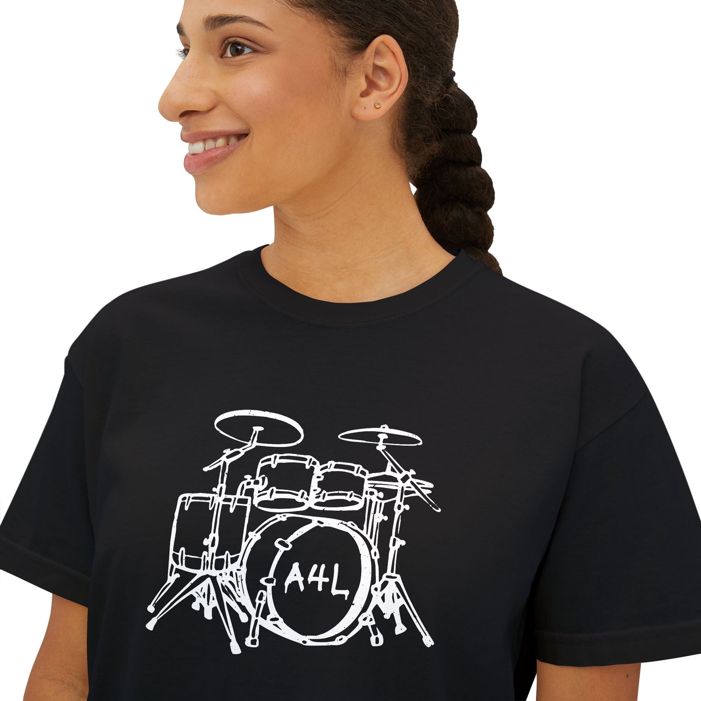 Allen for Life | Cropped Boxy Tee (drum kit only)
