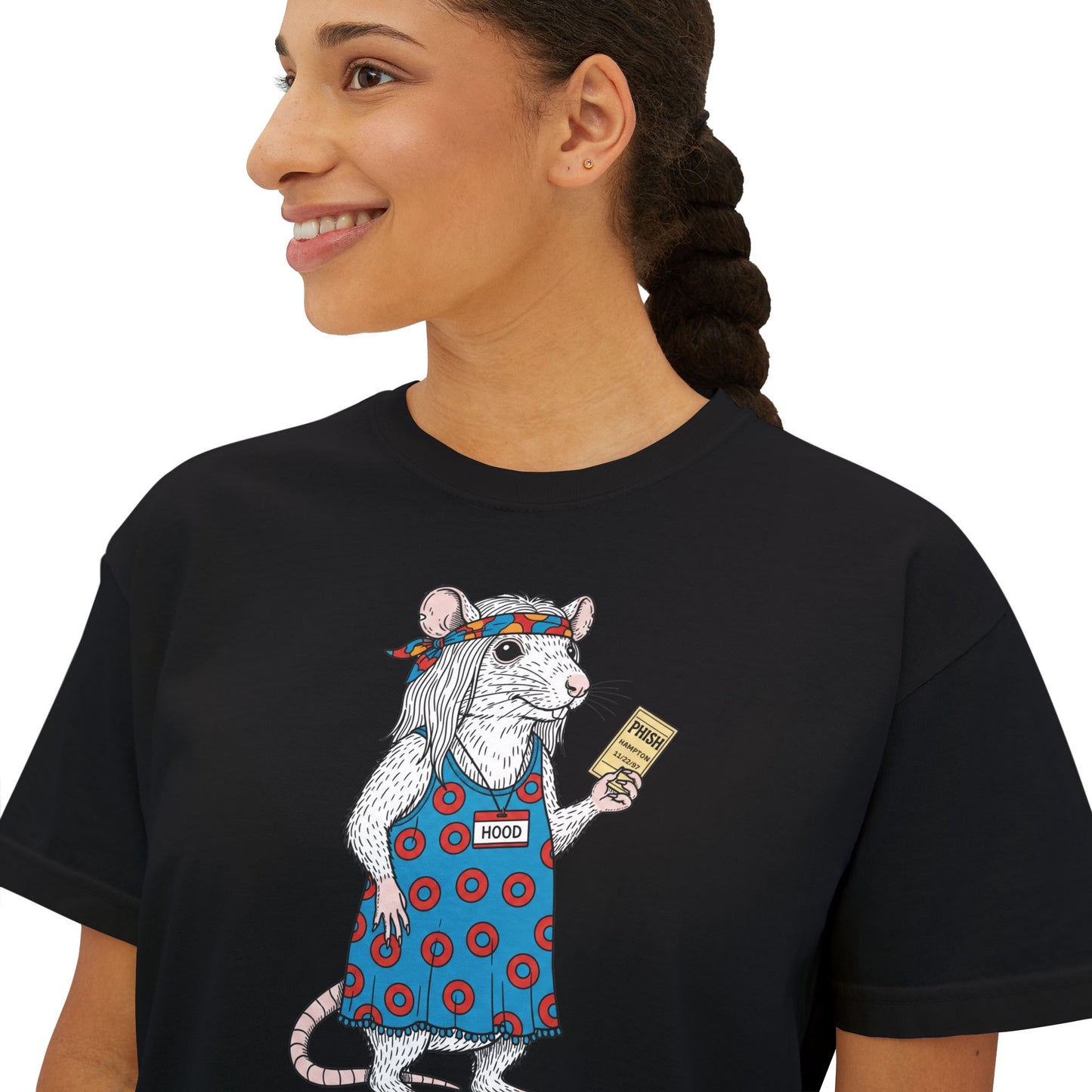 Phish cropped boxy t-shirt - HOOD RAT