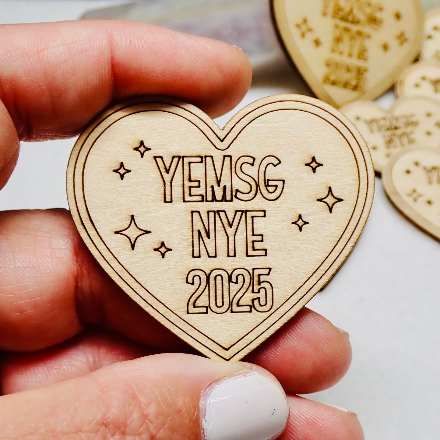 Phish MSG NYE 2025 Wooden Heart Keepsake Magnet or Token
