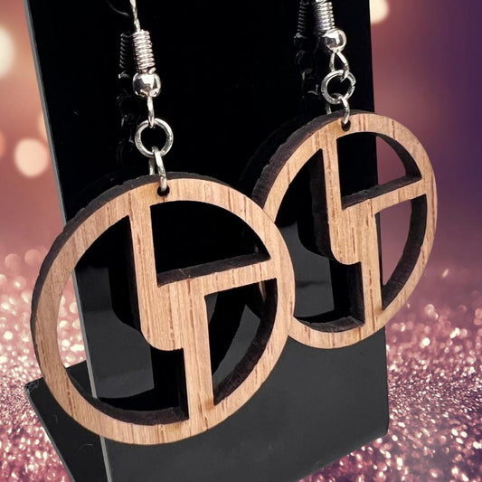 Disco Biscuits Earrings - Wood