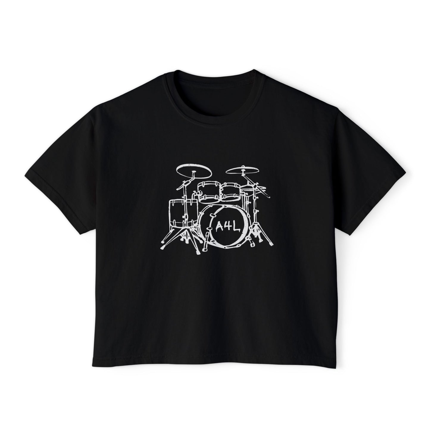 Allen for Life | Cropped Boxy Tee (drum kit only)