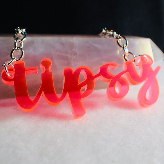 Fluff’s Travels Script Necklace