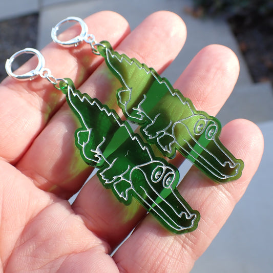 King Gizzard and the Lizard Wizard Earrings, KGLW Gator Earrings