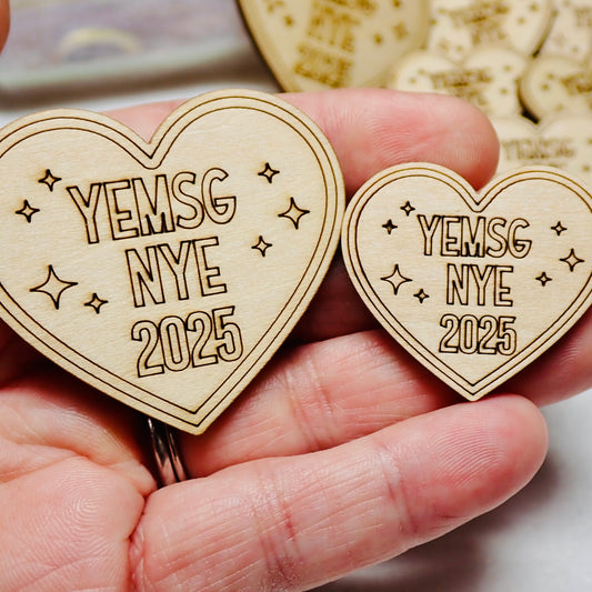 Phish MSG NYE 2025 Wooden Heart Keepsake Magnet or Token