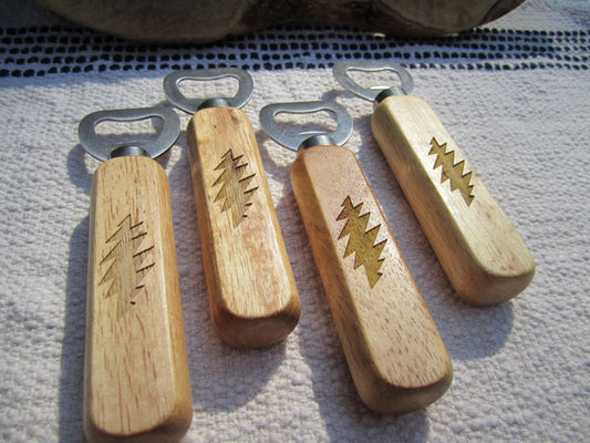 Grateful Dead Oak Bottle Opener