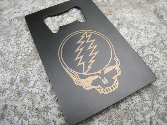Grateful Dead Stealie Steel Credit Card Bottle Opener