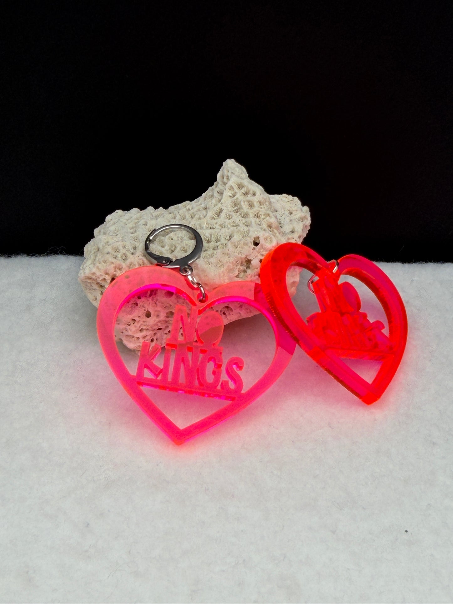 NO KINGS neon earrings