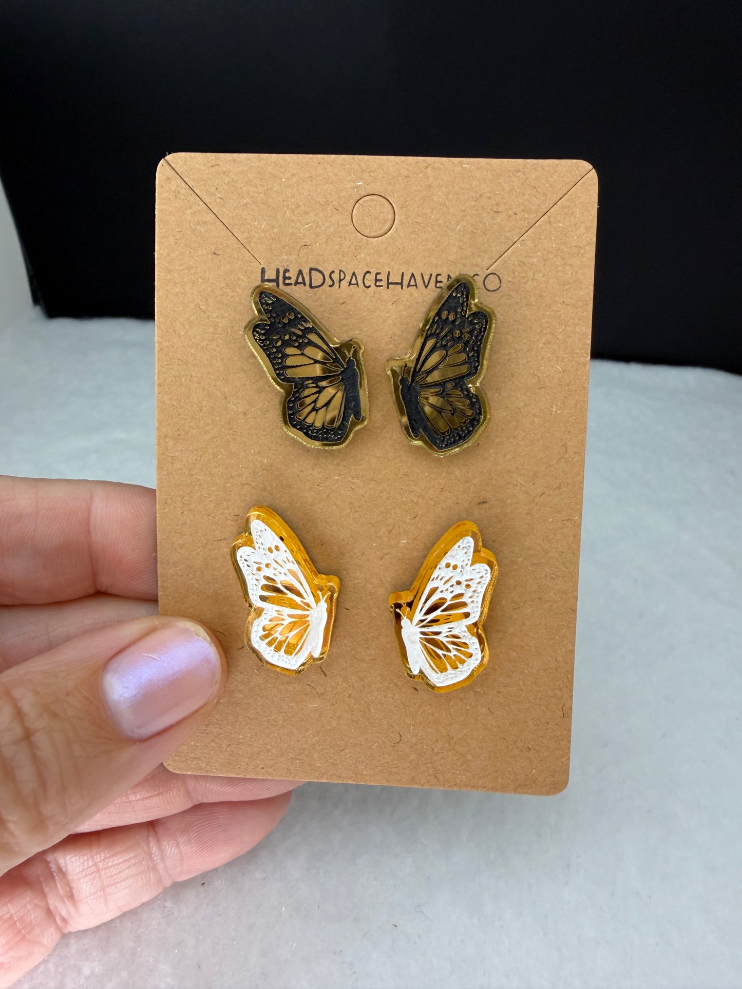 Gold Butterfly Studs
