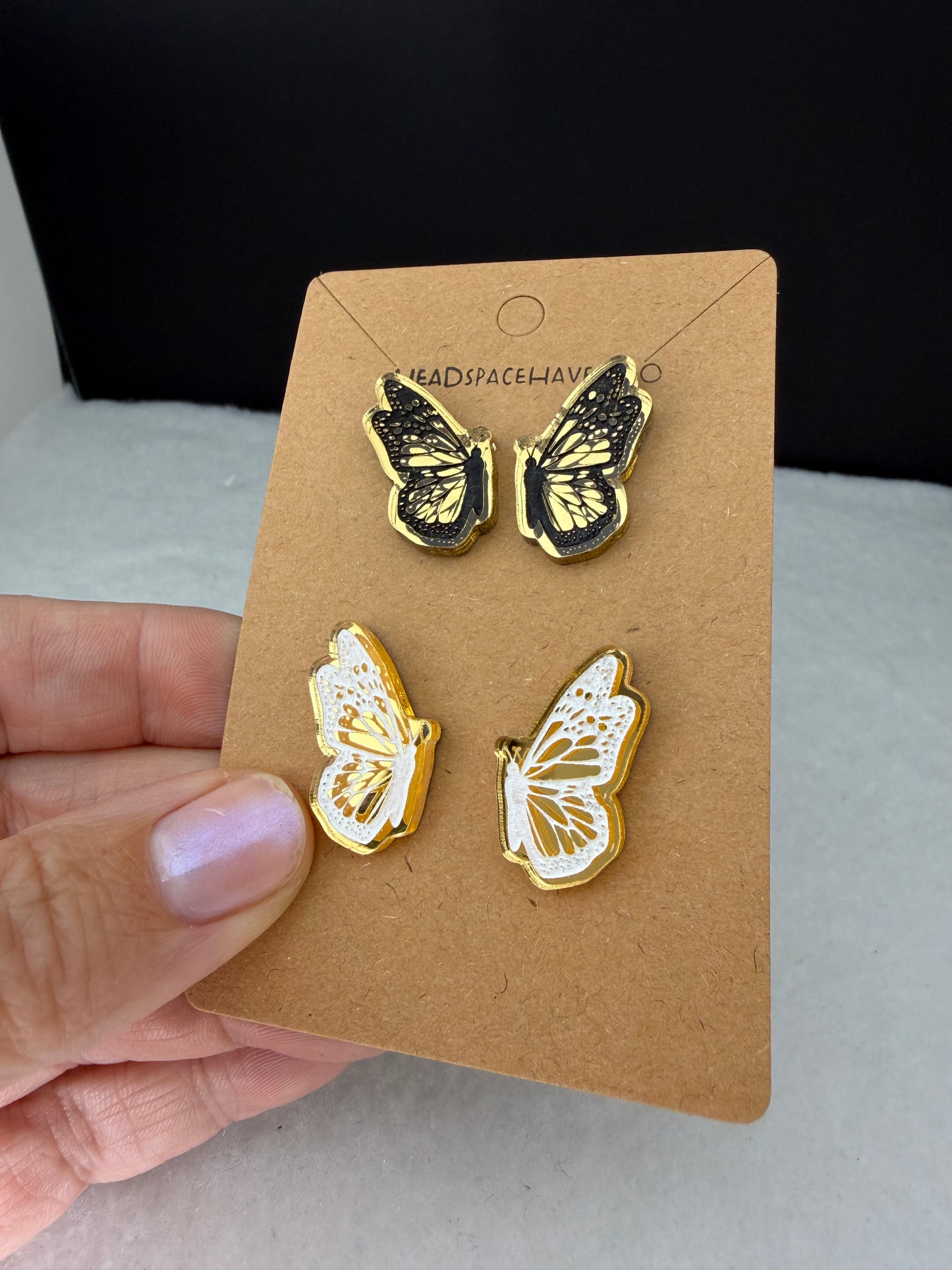 Gold Butterfly Studs