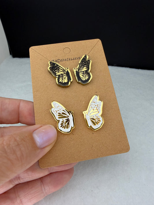 Gold Butterfly Studs