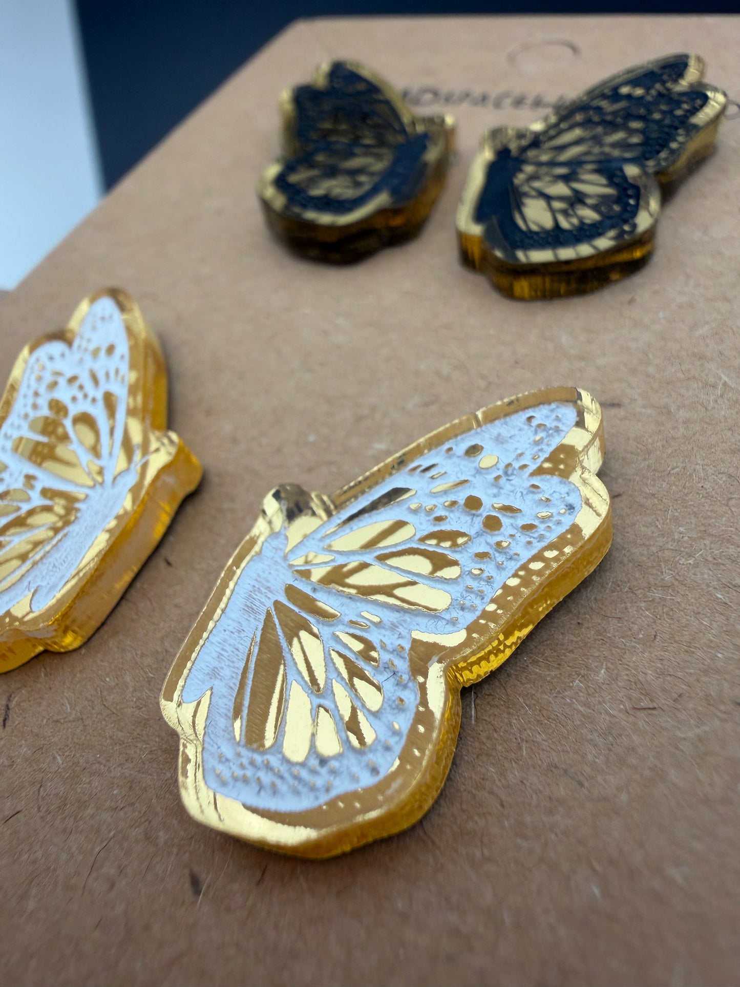 Gold Butterfly Studs