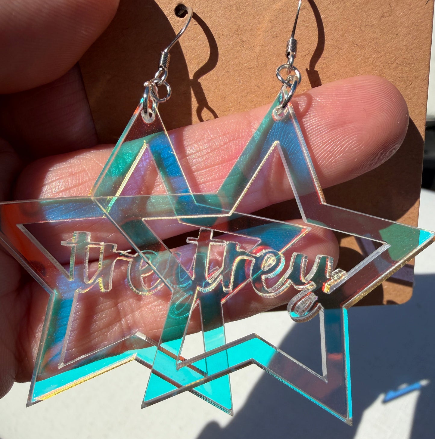 Phish “trey” Iridescent Star Earrings