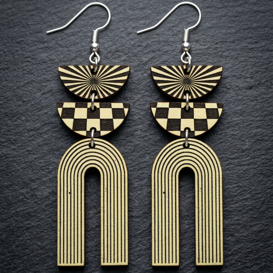 Abstract patterns earrings