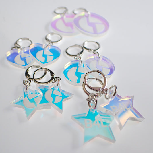 Disco Biscuits Iridescent Charm Earrings