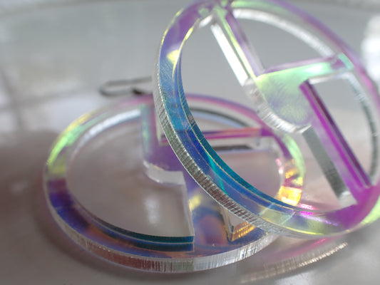 Disco Biscuits Earrings - Iridescent