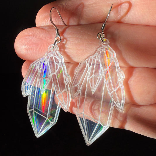 Solo Holographic Crystal Earrings